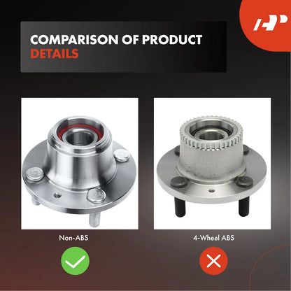 2X Rear Wheel Hub & Bearing Assembly for Chevy Spark (2013–2015) & Aveo (2004–2011)