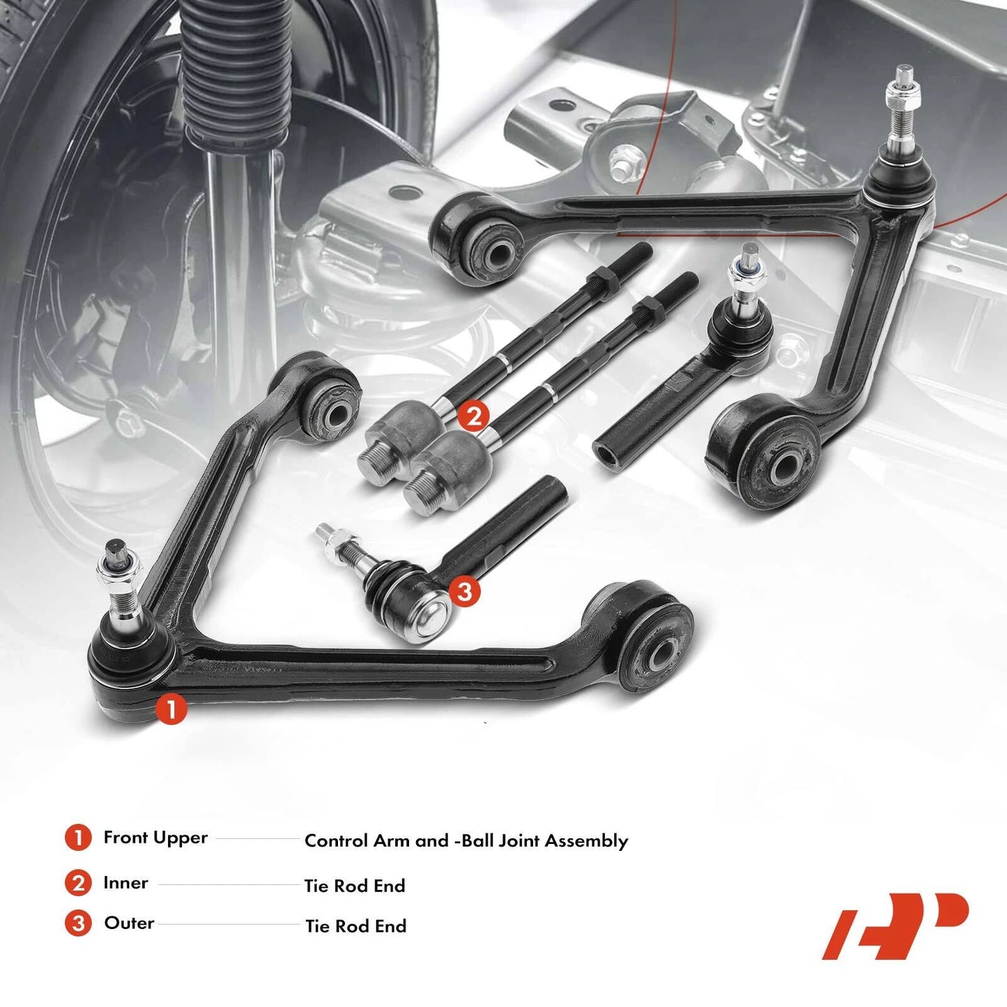 6X Control Arm Ball Joint Tie Rod End for Dodge Durango (2011–2023)