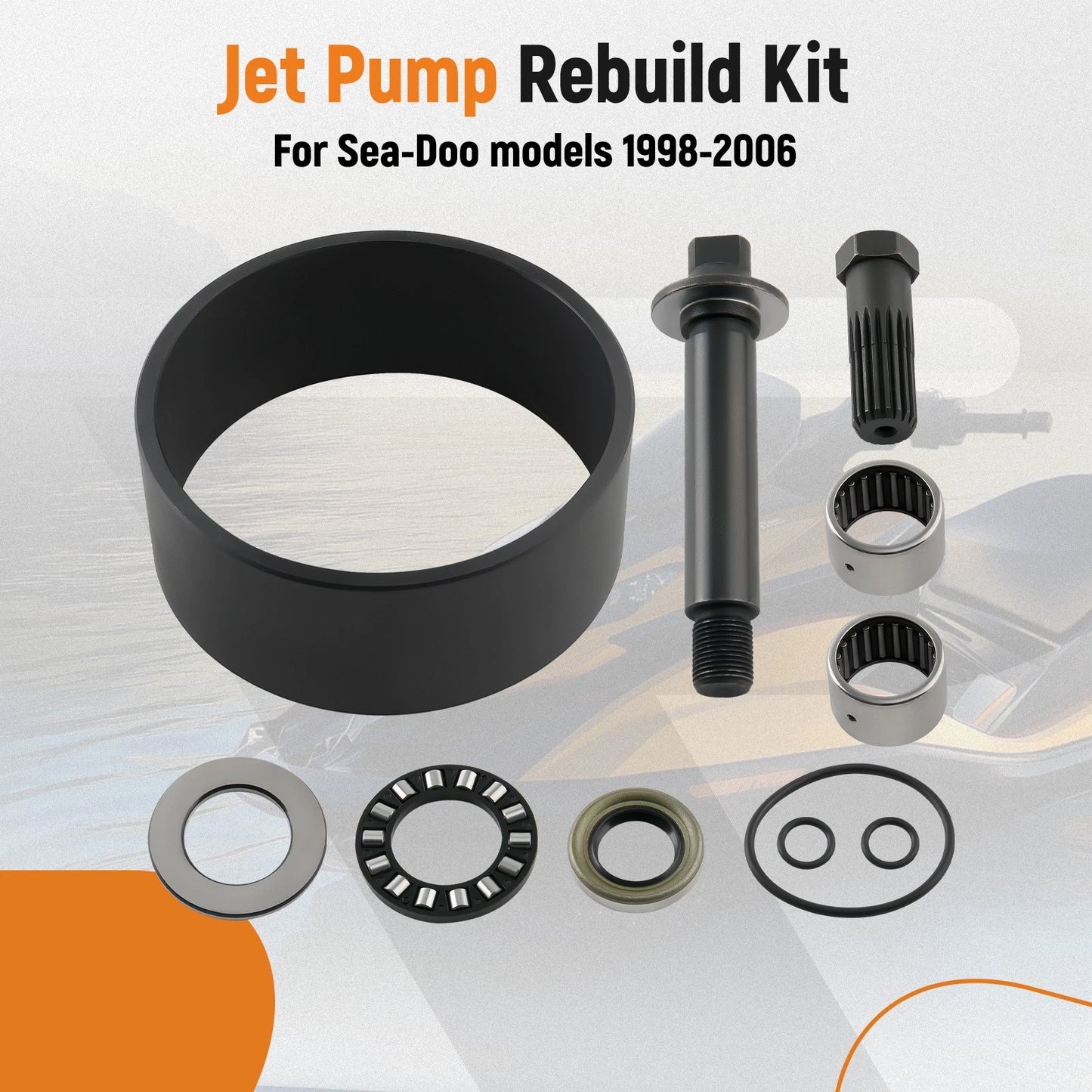 Jet Pump Wear Ring Impeller Shaft Seal Oil Assy for SeaDoo XP GTX RX (2013–2018)