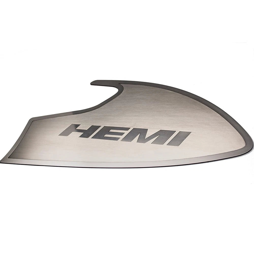 Door Badge Set Black Carbon Fiber HEMI Inlay for 2015–2017 Dodge Challenger