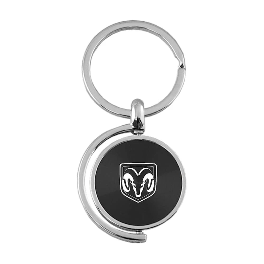 Head Logo on Black Spinner Keychain - Officially Licensed for Dodge RAM
