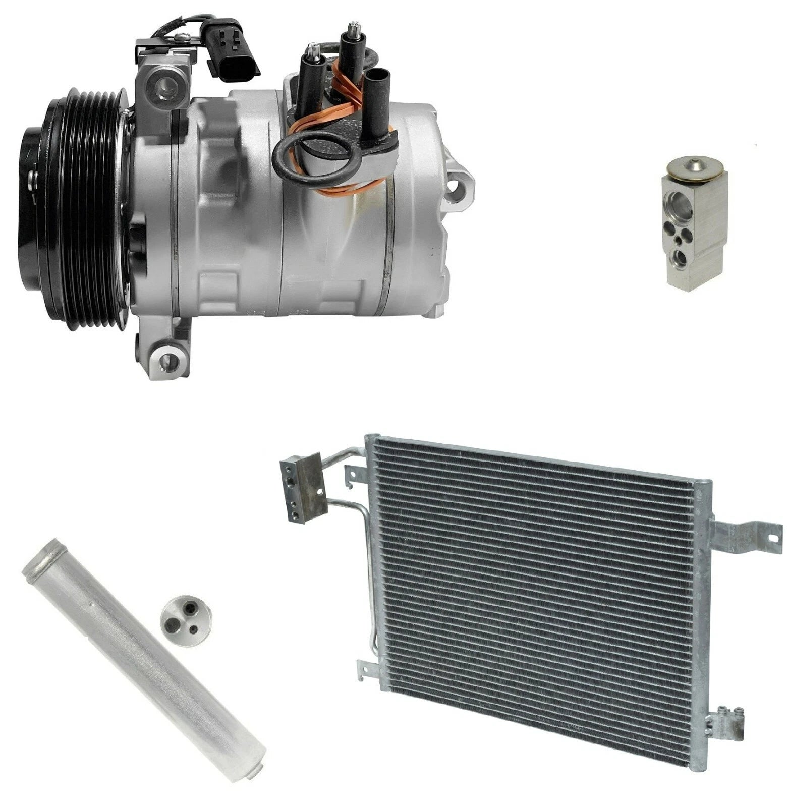 AC Compressor Kit With Condenser For Jeep Wrangler 3.8L (2008–2018)