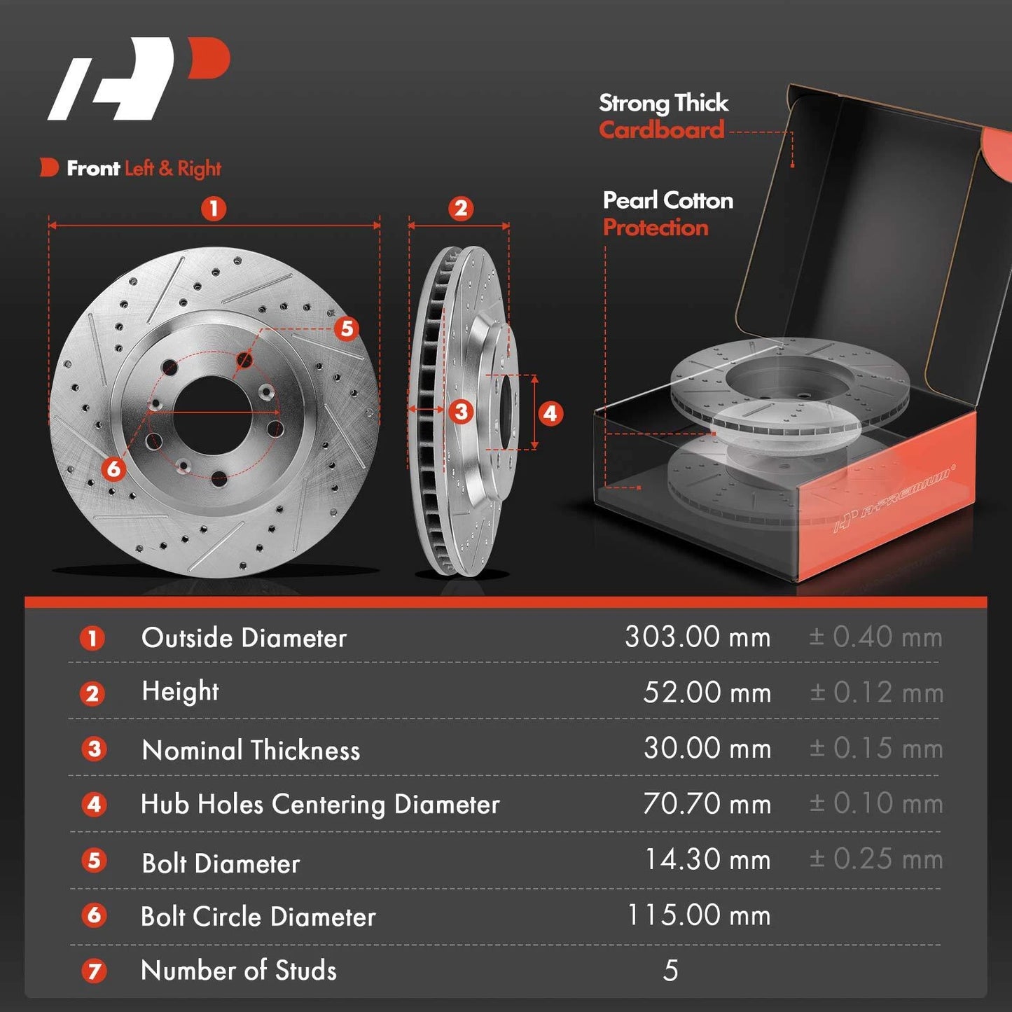 16x Drilled Brake Rotors & Pads with Calipers for Chevy Impala