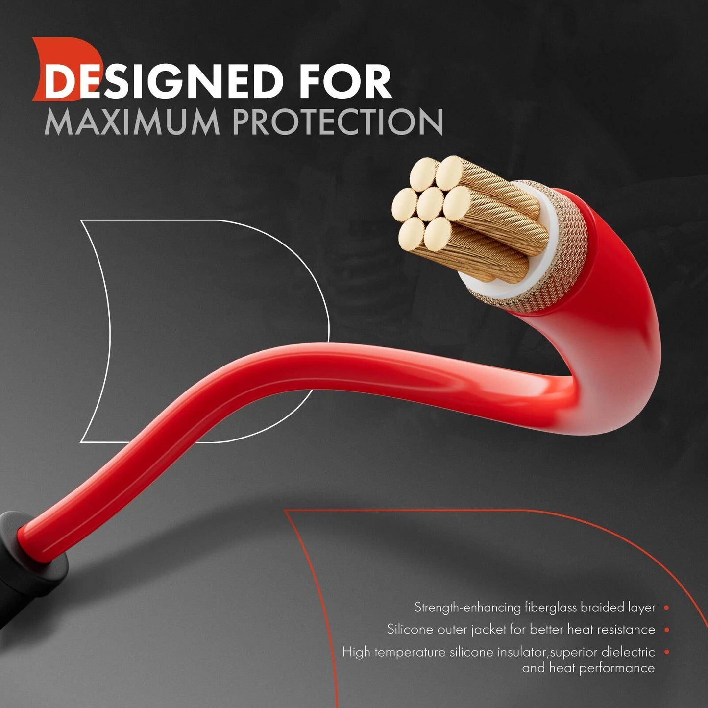 8x Spark Plug Wire Set for Chevrolet Camaro Pontiac Firebird Corvette (1977–2002)