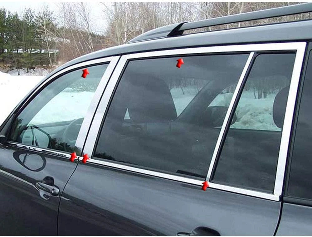10pc. Luxury FX Stainless Steel Window Pkg (w/Posts) for 08-13 Toyota Highlander