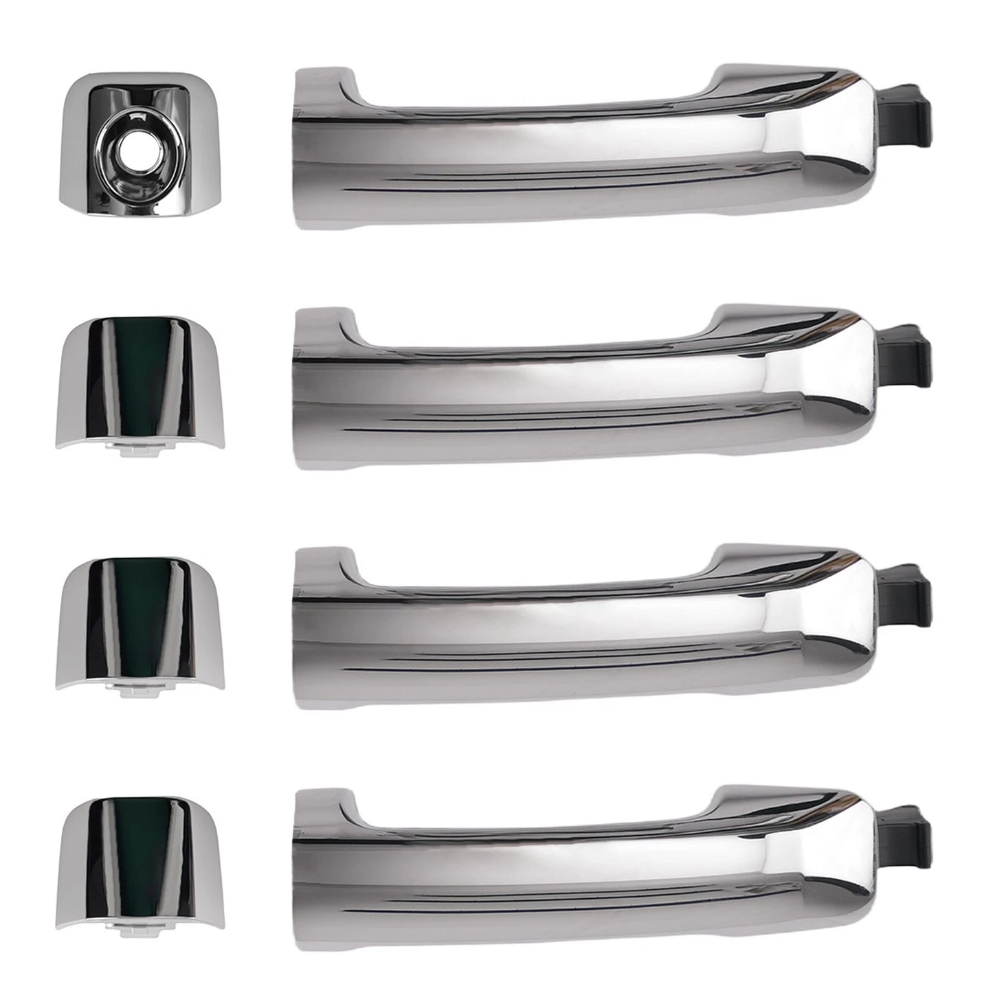 Door Handle Front Rear for Toyota Tundra 5.7L (2007–2019) Silver Plastic