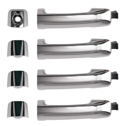 Door Handle Front Rear for Toyota Tundra 5.7L (2007–2019) Silver Plastic