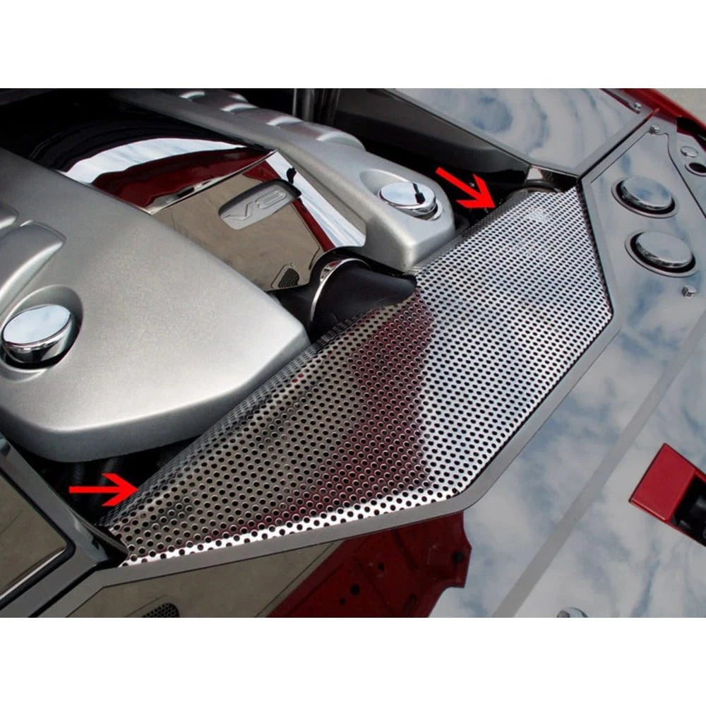 Polished/Perforated Stainless Steel Air Capacitor Cover for 08-09 Pontiac G8 GT
