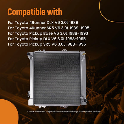 3-Row AT Radiator for Toyota 4Runner/Pickup (1988–1995)