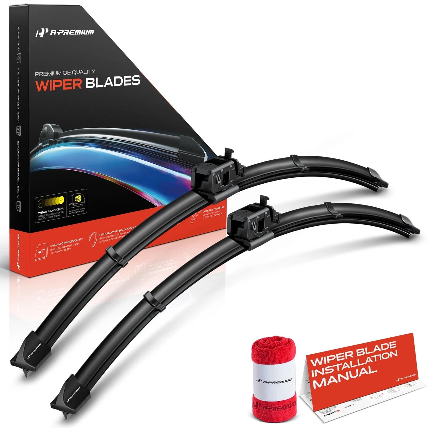 2X Front Windshield Wiper Blades for Mercedes SL55 SL63 AMG (2002–2008)
