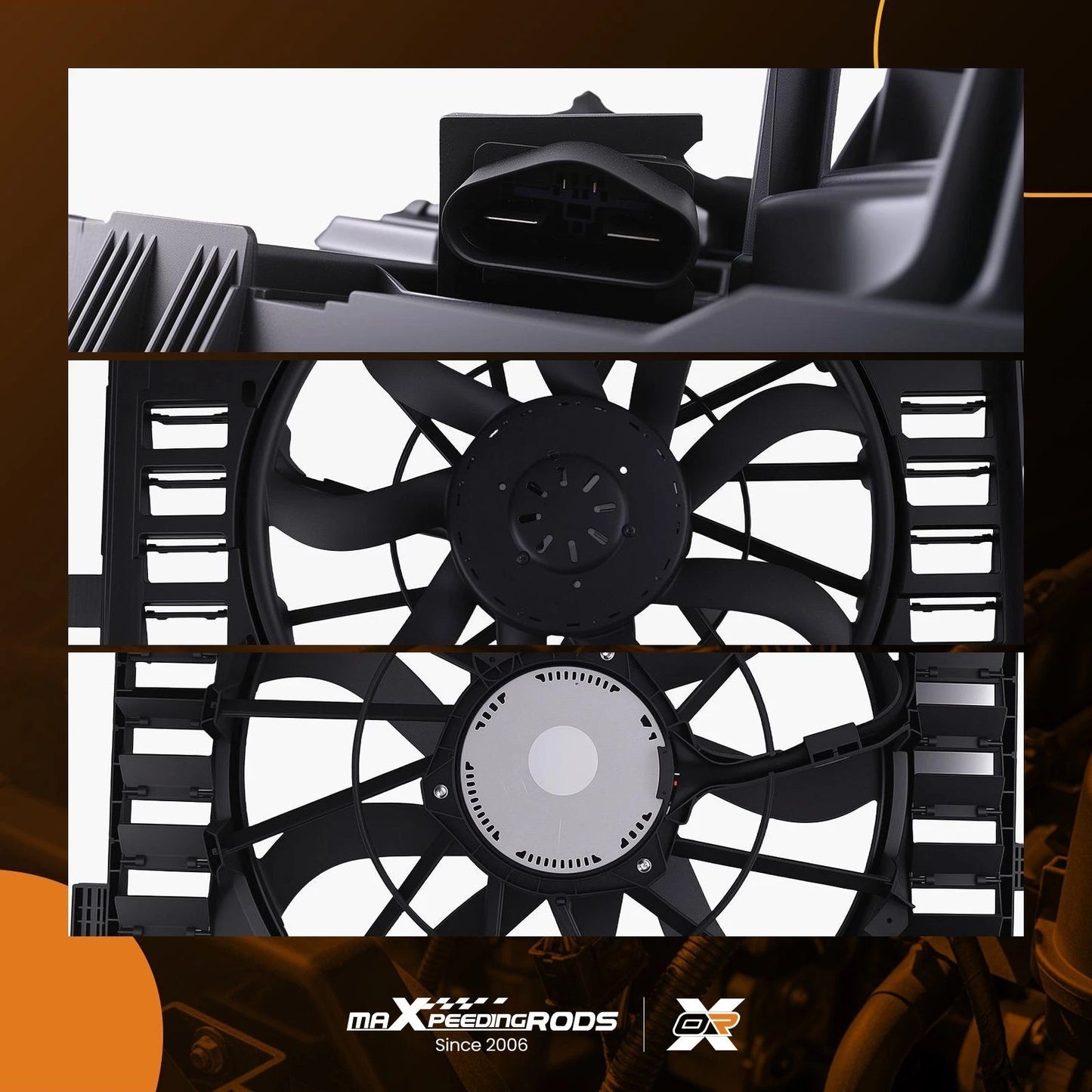 Electric Radiator Cooling Fan for Porsche Cayenne 3.0L 3.6L 4.8L (2011–2018)