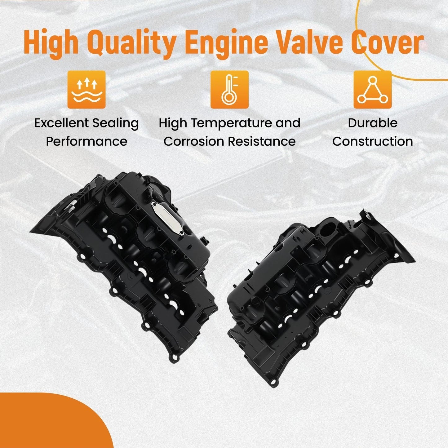 2x Engine Valve Cover for Land Rover Range Rover Sport 3.0L (2009–2013)