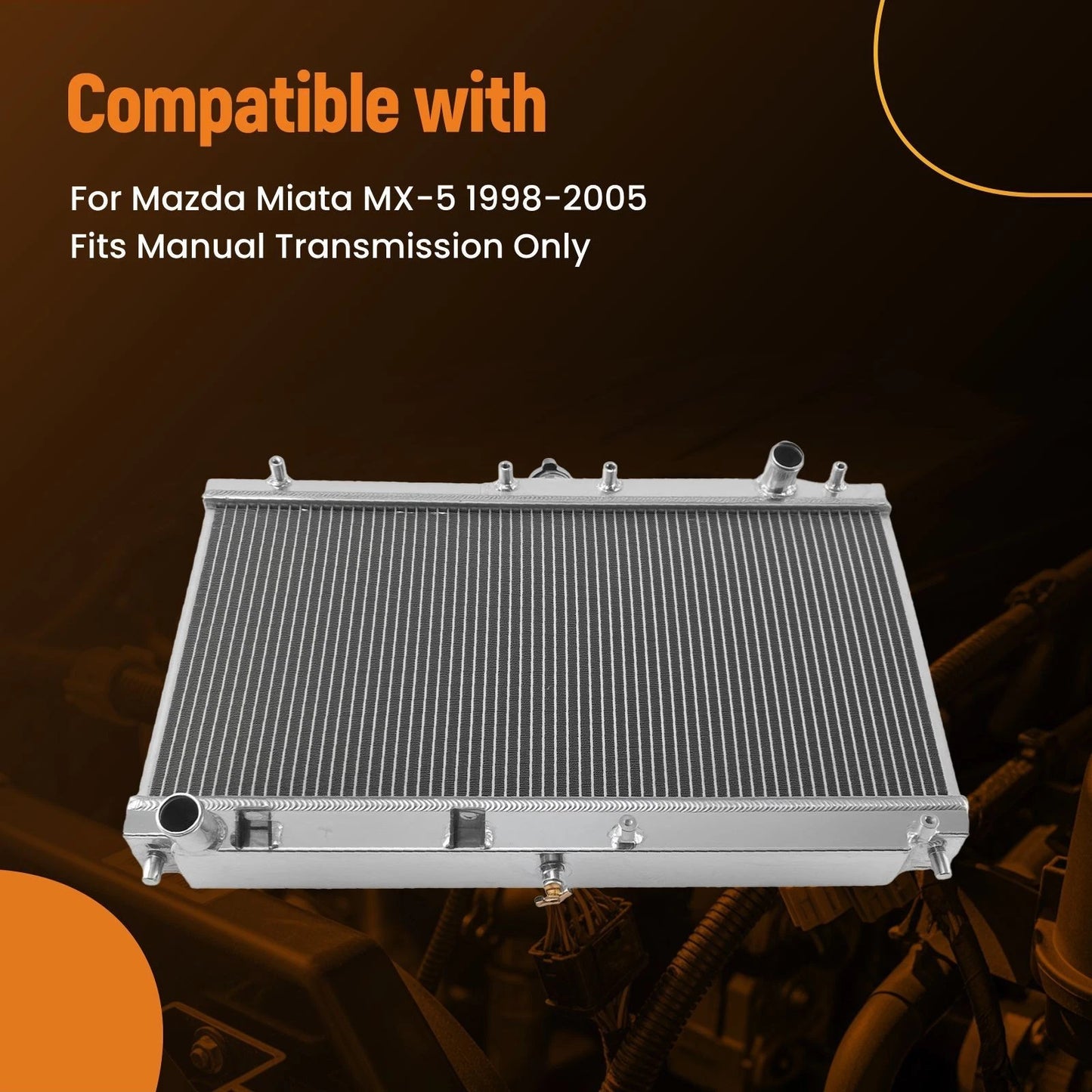 Aluminum Engine Radiator for Mazda Miata MX-5 (1998–2005) Manual