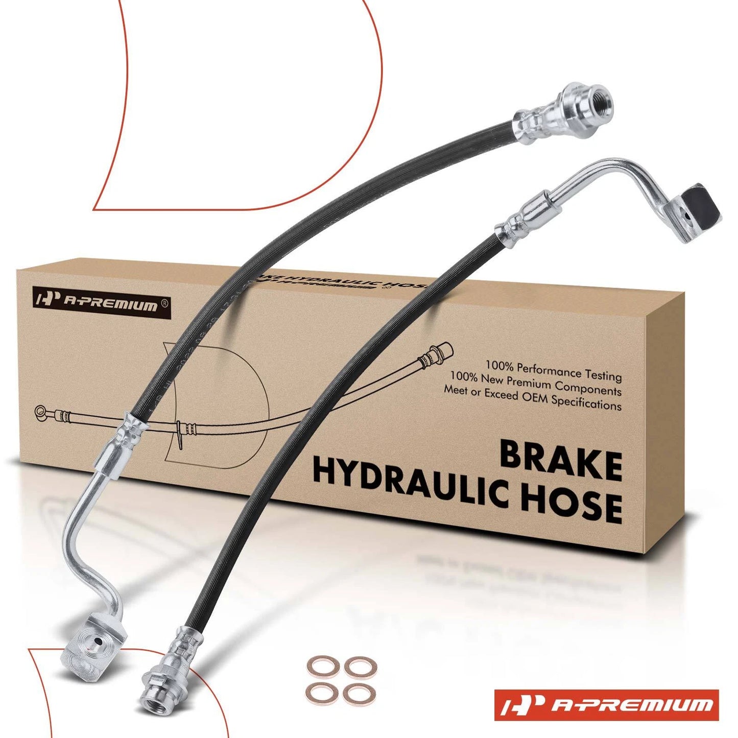 2X Front Brake Hydraulic Hose for Chevrolet Impala (2006–2013)