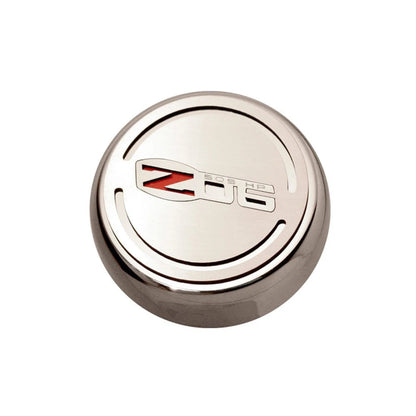 Chrome Wheel Center Cap Covers Brushed Accent for Chevrolet Corvette Z06 (2006–2013)