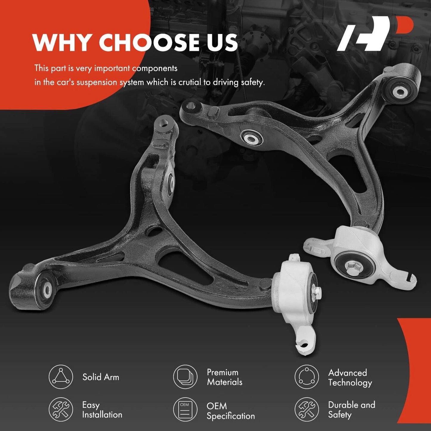 2X Front Lower Control Arm for Mercedes-Benz R350 (2006–2013)