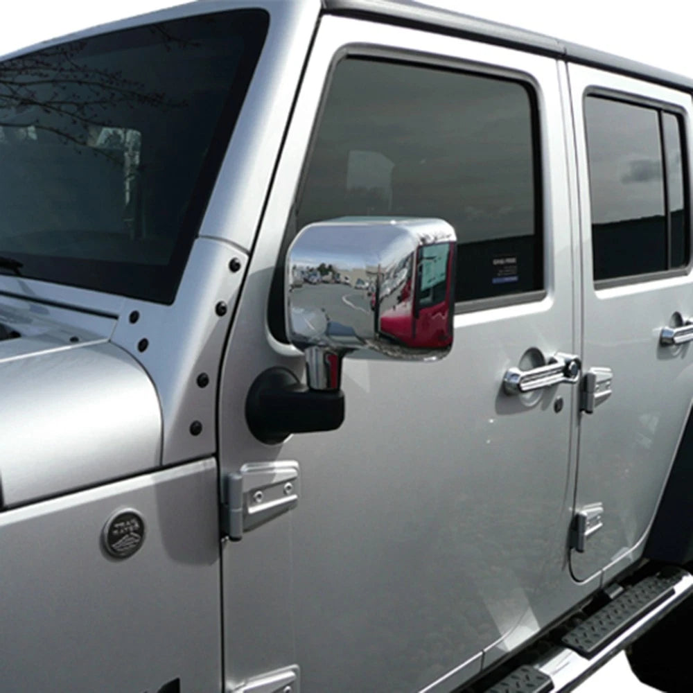 Chrome Mirror Covers 'Set of 2' for 2007-2013 Jeep Wrangler - 67401
