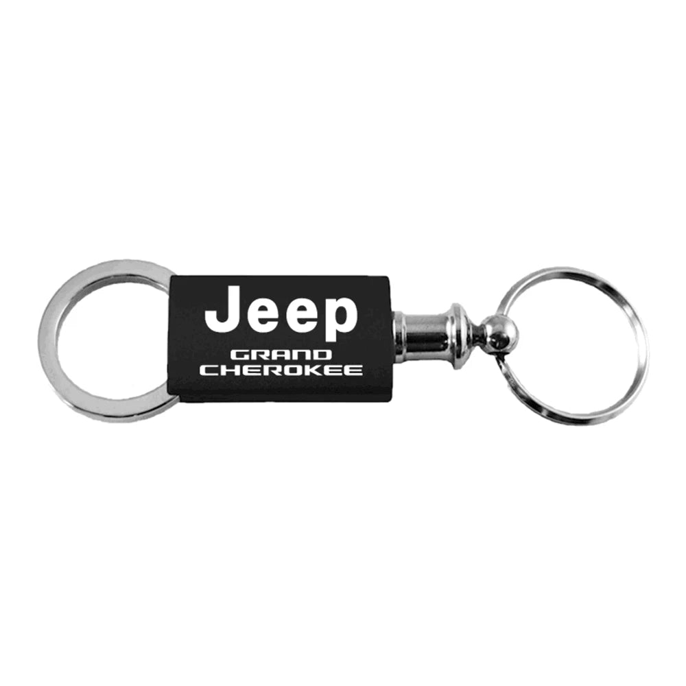 Black Anodized Aluminum Valet Keychain for Jeep Grand Cherokee