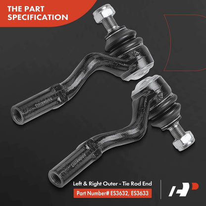 2X Outer Tie Rod End for Mercedes-Benz E-Class (1996–2009)