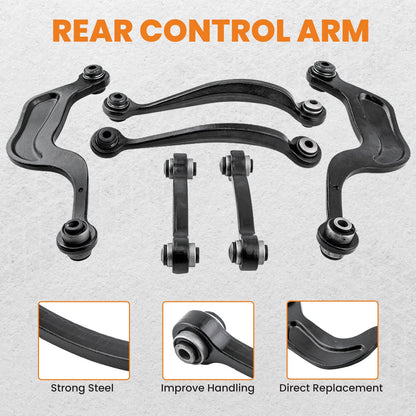 6 Rear Upper Control Arms for Chevy Traverse GMC Acadia (2009–2017)