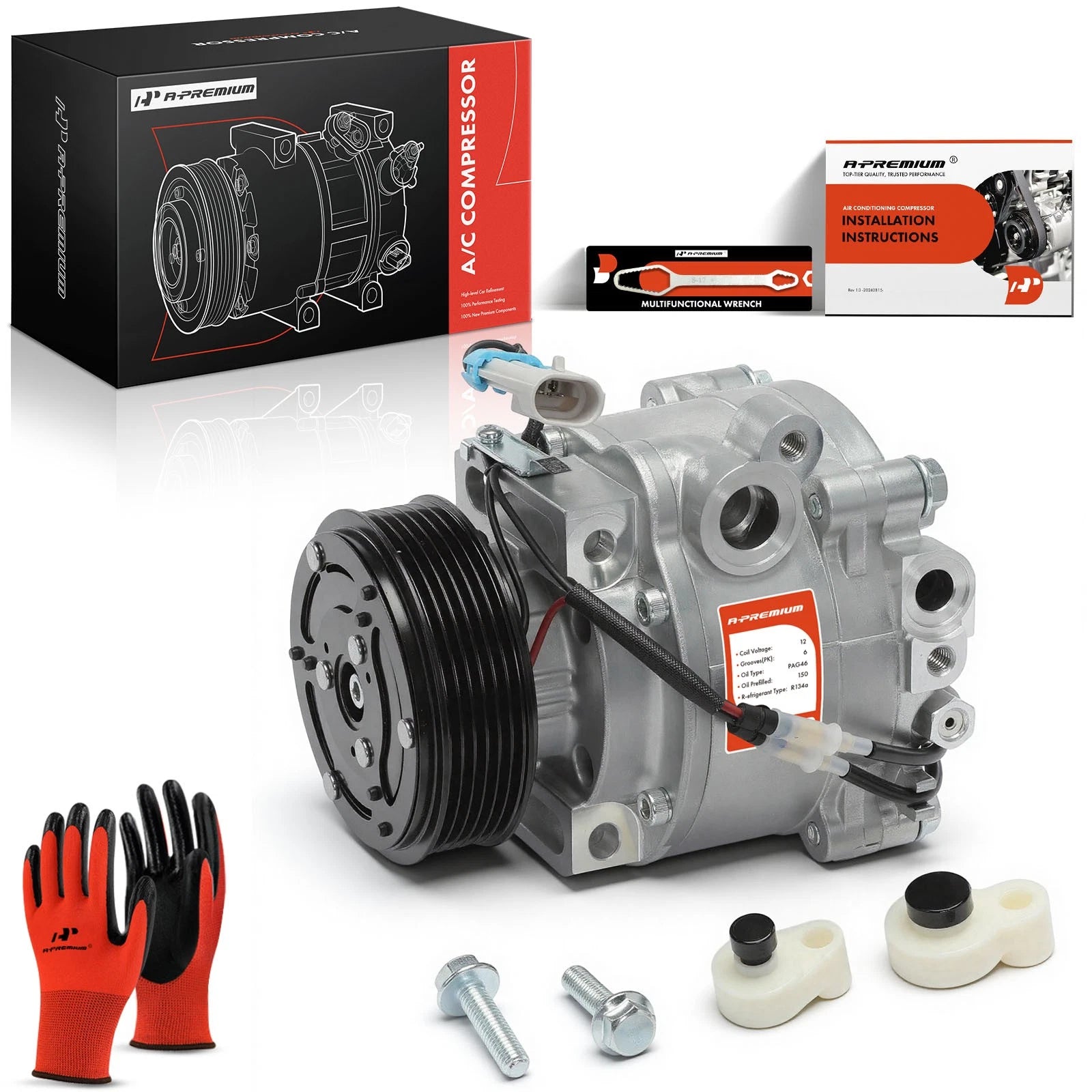 A/C Compressor with Clutch for Buick Encore (2013–2022) Chevrolet Sonic