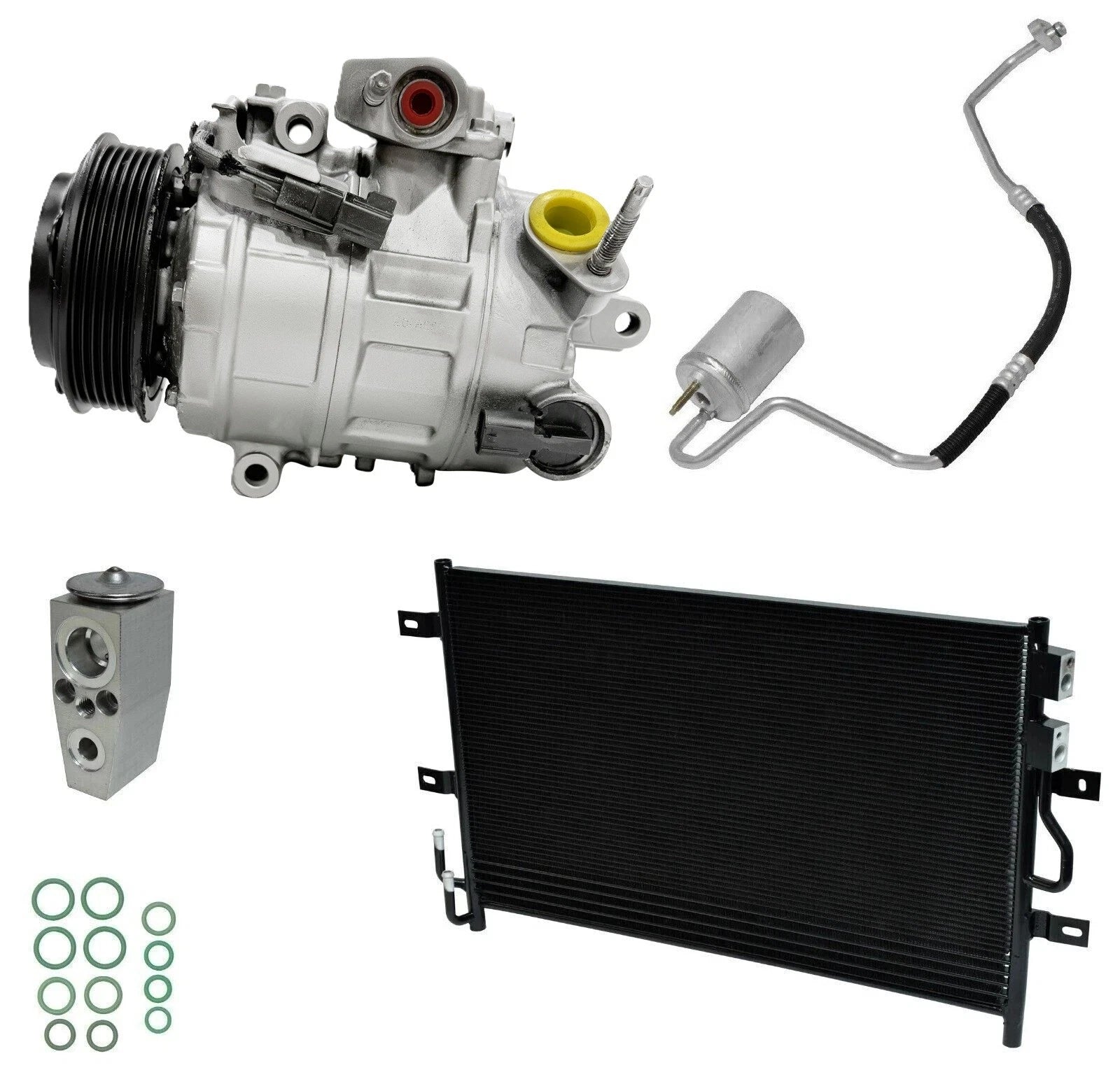 AC Compressor Kit with Condenser for Lincoln MKS 3.5L V6 (2016–2018)