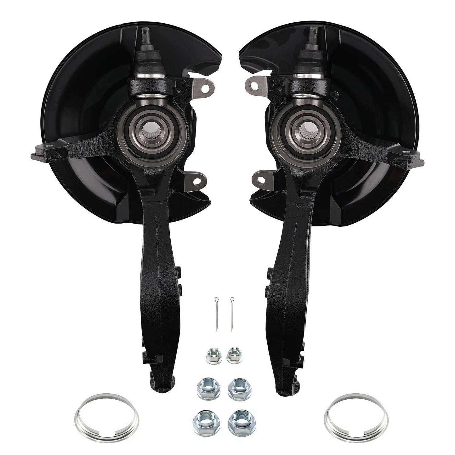 Front Wheel Bearing Hub w/ Knuckle Pair for Honda Accord 2003–2007 2.4L
