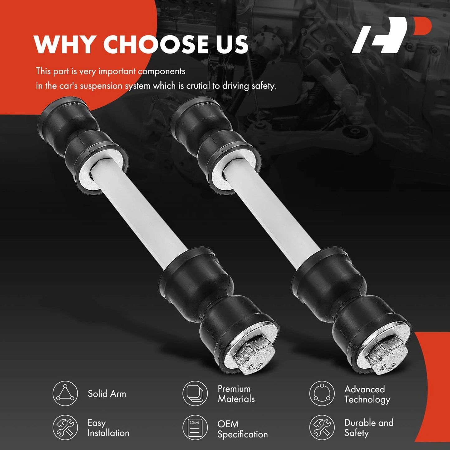 2X Front Stabilizer Bar Link for Chevy Malibu (1978–1983)