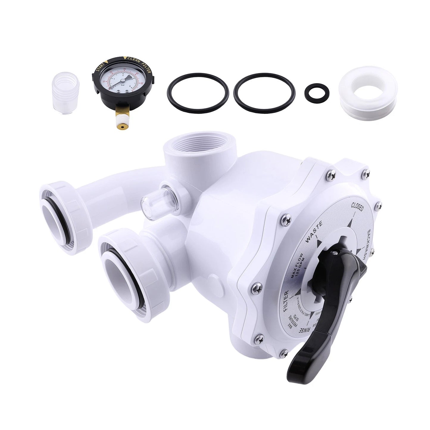 6-Way Valve for Pentair Quad DE Filter 261055 (QUAD60–QUAD100, 2000–2000)