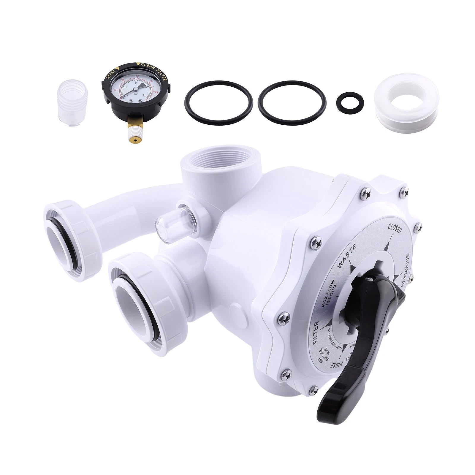 6-Way Valve for Pentair Quad DE Filter 261055 (QUAD60–QUAD100, 2000–2000)