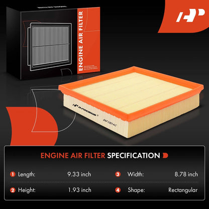 2X Engine Air Filter for Chevy Impala, Buick LaCrosse, Pontiac (2006–2011)