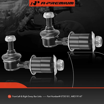 2X Front Stabilizer Bar Link for Chevrolet GMC Mitsubishi Suzuki (2001–2006)