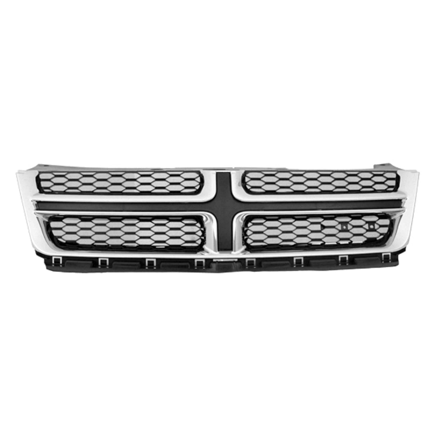 Replacement Gray Chrome/Matte Plastic Front Grille