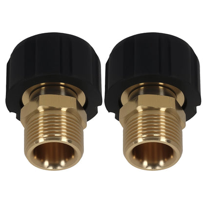 Brass Adapter from M22 x 14mm to M22 x 15mm for Pressure Washer Gun (5000 PSI)