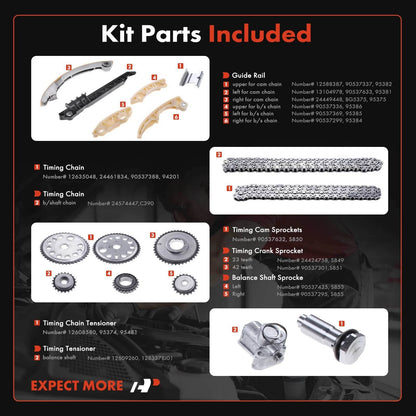 16x Timing Chain Kit for Chevy Malibu (2004–2010) Buick LaCrosse (2010–2011)