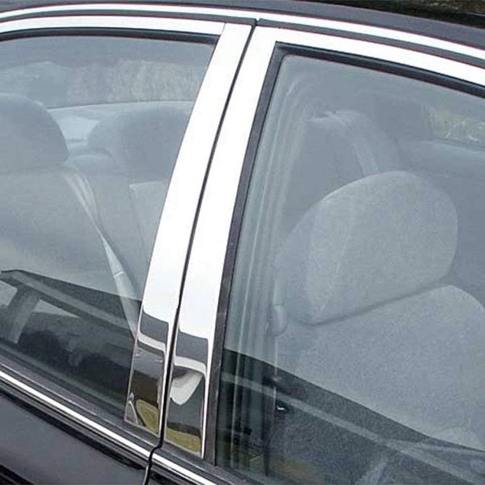 Chrome Pillar Post Trim Luxury FX 4pc Set for Kia Optima (2001–2006)