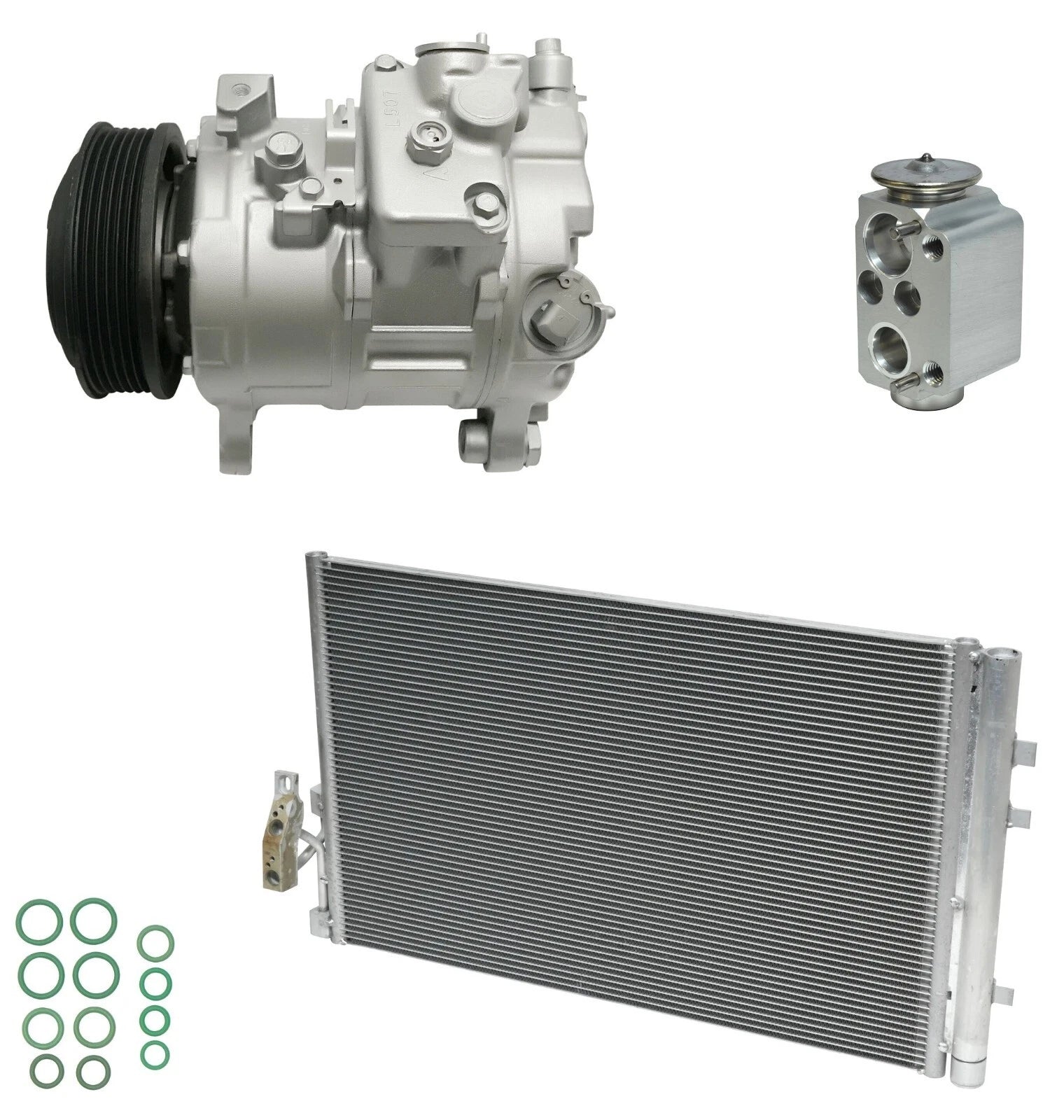 A C Compressor Kit with Condenser for BMW X3 2.0L Turbo (2016–2016)