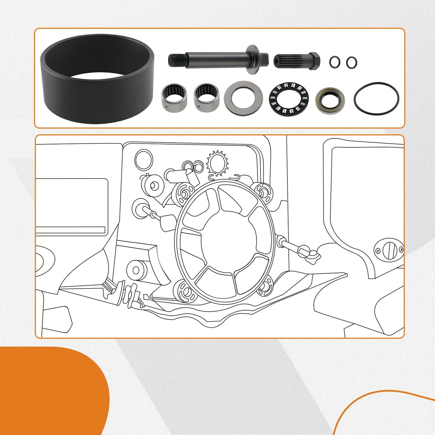 Jet Pump Wear Ring Impeller Shaft Seal Oil Assy for SeaDoo XP GTX RX (2013–2018)
