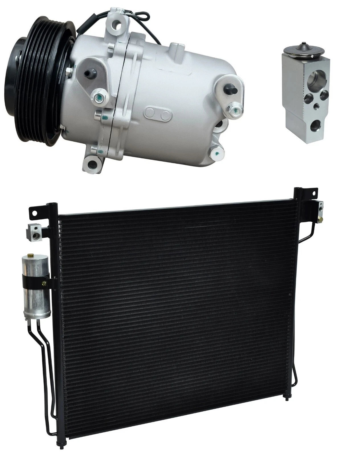 AC Compressor Kit With Condenser for Nissan Frontier 2.5L (2008–2019)