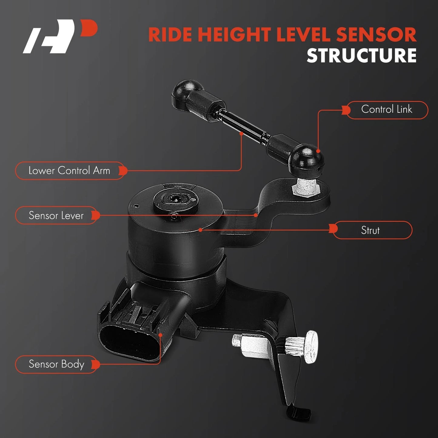 2X Front Side Ride Height Level Sensor for Chevrolet Camaro (2016–2018)