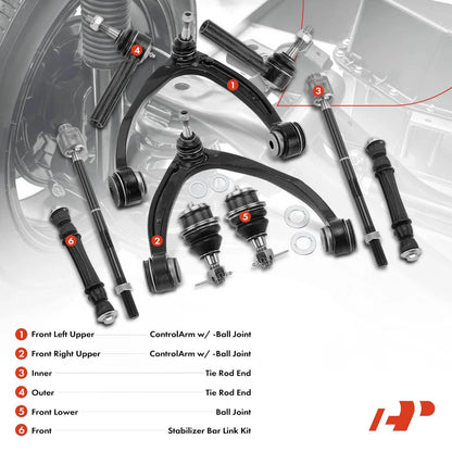 Control Arm CV Axle Wheel Bearing Kit for Chevy Silverado GMC (2014–2019)