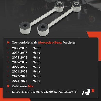 2X Rear Side Sway Bar Links for Mercedes-Benz Metris (2016–2023)