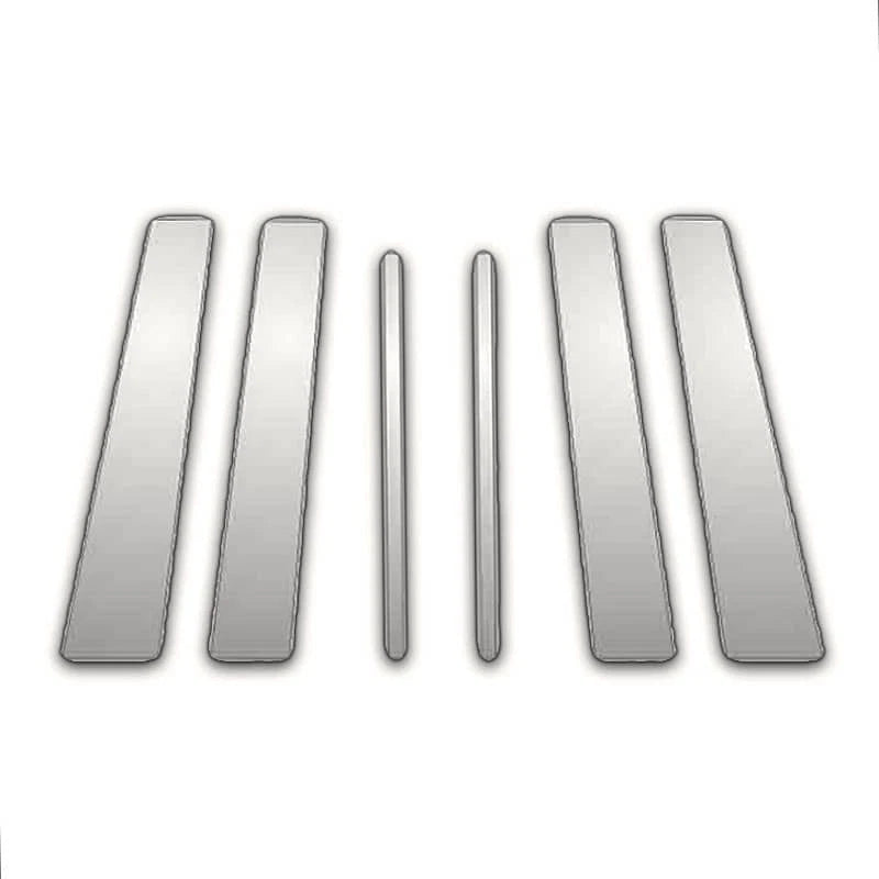 6Pc Chrome Pillar Post Covers for Lincoln Continental (1988–1994)