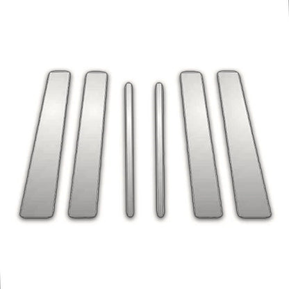 6Pc Chrome Pillar Post Covers for Lincoln Continental (1988–1994)