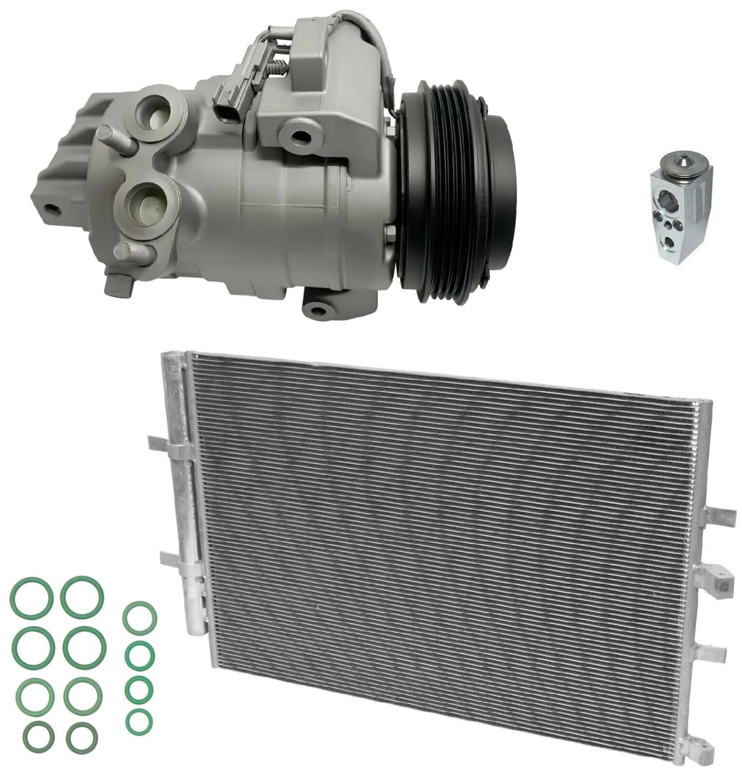 AC Compressor Kit With Condenser for Ford Transit 350 3.5L 3.7L (2017–2017)