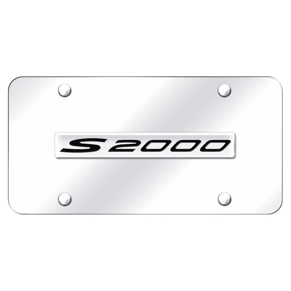 Chrome Name on Chrome License Plate - Officially Licensed for Honda S2000