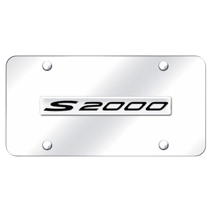 Chrome Name on Chrome License Plate - Officially Licensed for Honda S2000