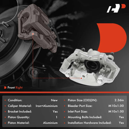 Brake Caliper with Bracket for Mercedes-Benz C300 E250 (2008–2015)