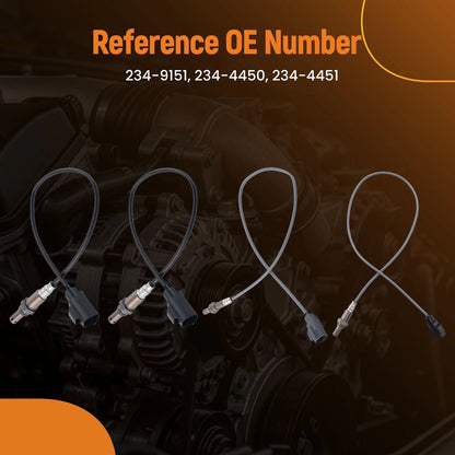 4PC Up+Down Oxygen Sensor for Volvo XC90 3.2L (2007–2014)