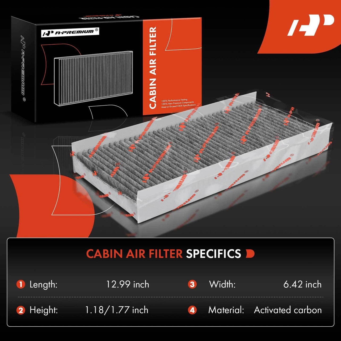 2X Activated Carbon Cabin Air Filter for Chevrolet Tornado Vectra
